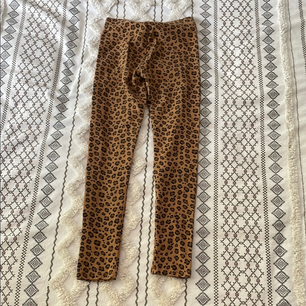 CREWCUTS Girls Size 8 UEC Leopard Print Leggings stretch animal black brown - Picture 7 of 7